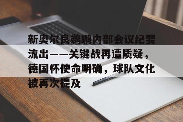 新奥尔良鹈鹕内部会议纪要流出——关键战再遭质疑，德国杯使命明确，球队文化被再次提及的简单介绍